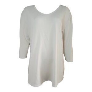Segments Top Womens Plus Size XXL Solid White Thermal Made‎ in Canada Base Layer